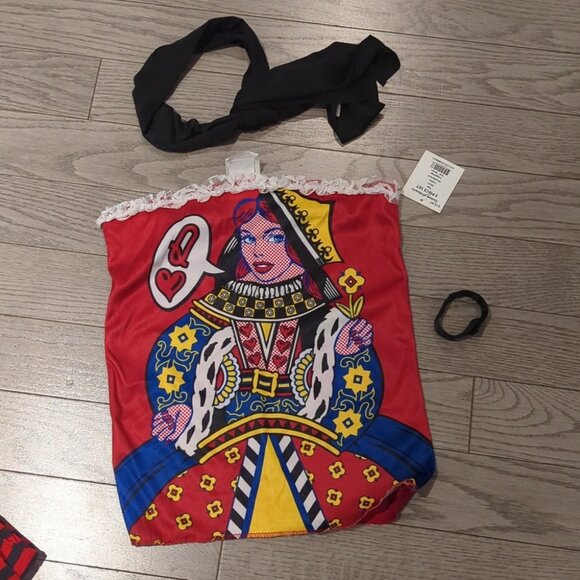 Girls Queen of Hearts Kids 5 Piece Costume - Size 10-12 NWT - Picture 2 of 2